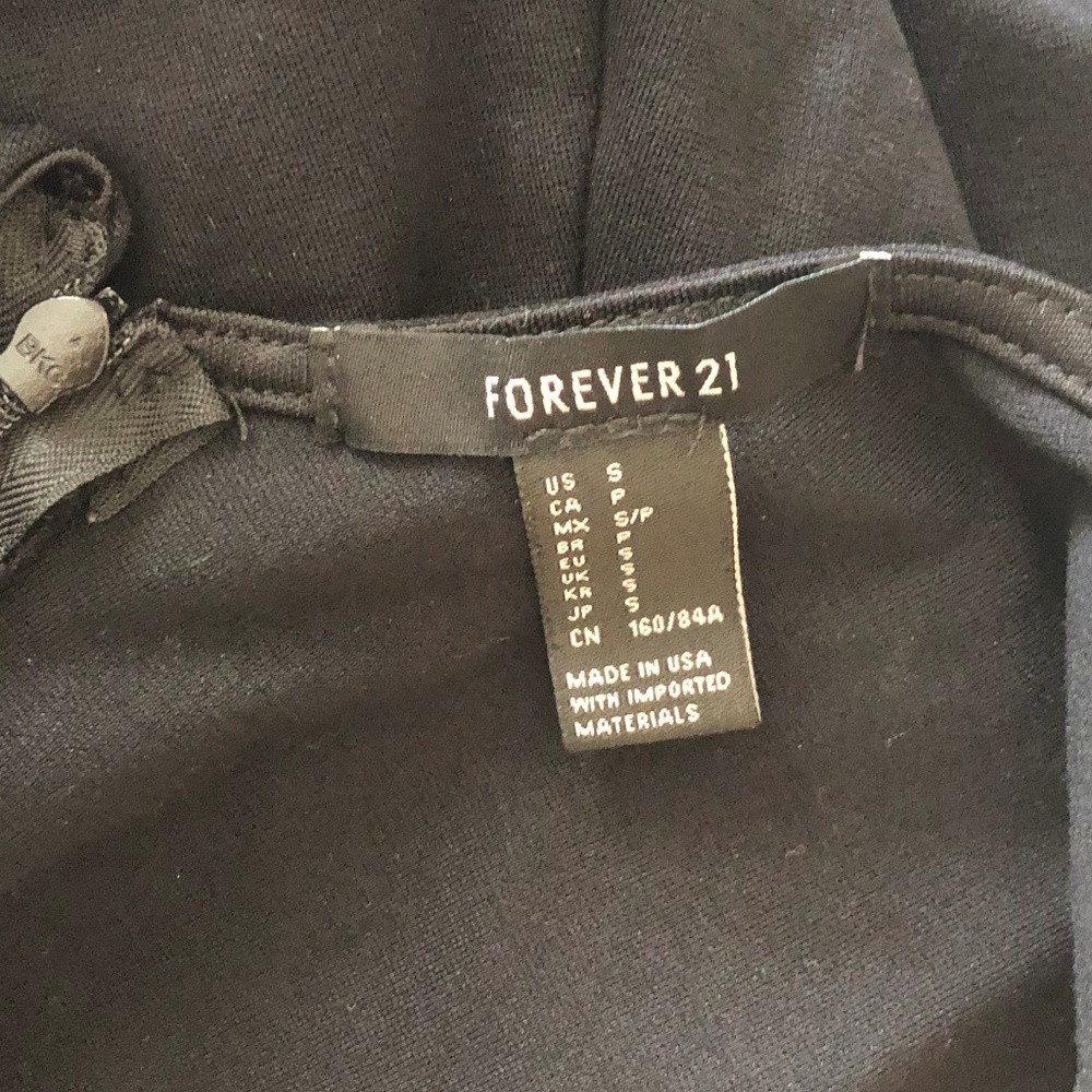 Forever21 Black BodyCon Dress w/ neck details - Picture 9 of 13